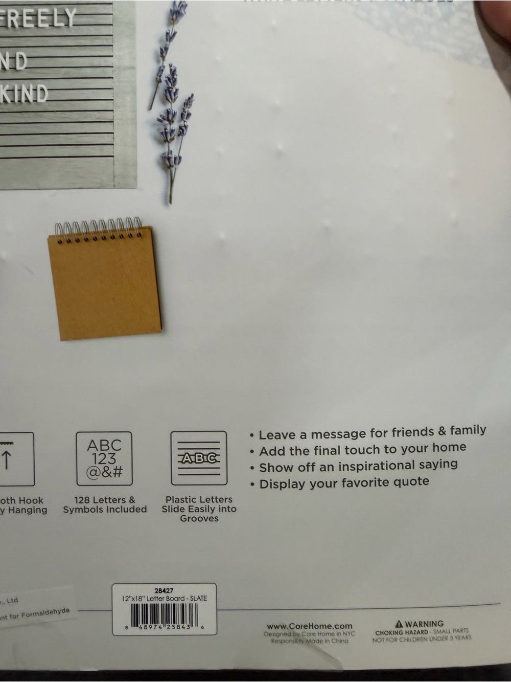 Gray Letter Board - Modern Wall Display - Picture 5 of 5